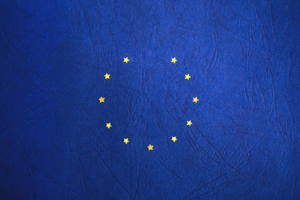 Blue flag & gold stars - European Union GDPR